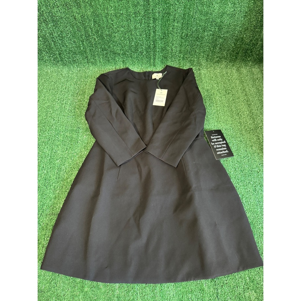 Tuckernuck Womens Black 3/4 Sleeve A-Line Mini Dress Size 14 NWT